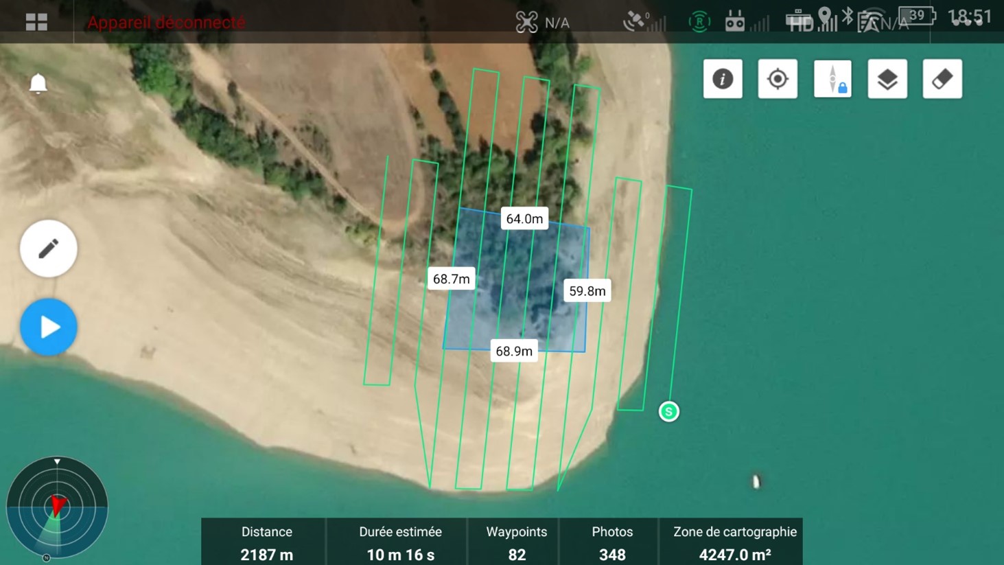 relevé au drone DJI Matrice 350 RTK